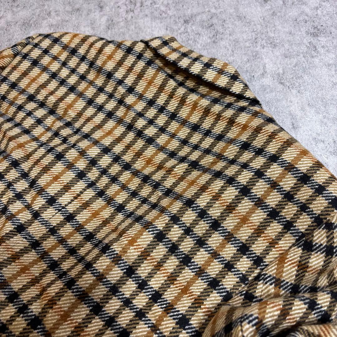 DAKS カシミヤ100% チェックテーラードジャケット 日本製 デッドストック