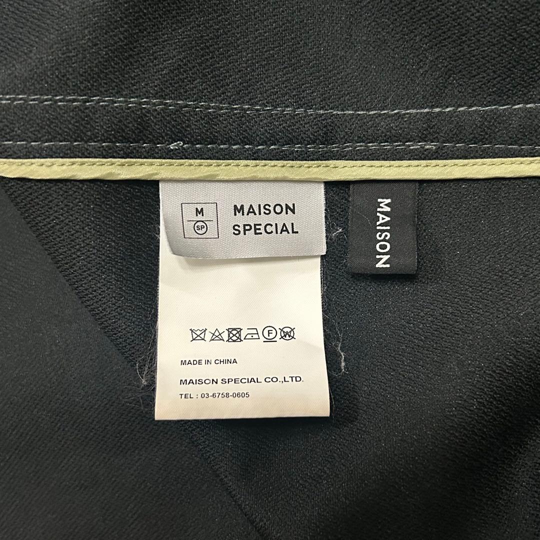 美品 メゾンスペシャル シャンブレーコクーンスリーブカラーコート フリーサイズ
