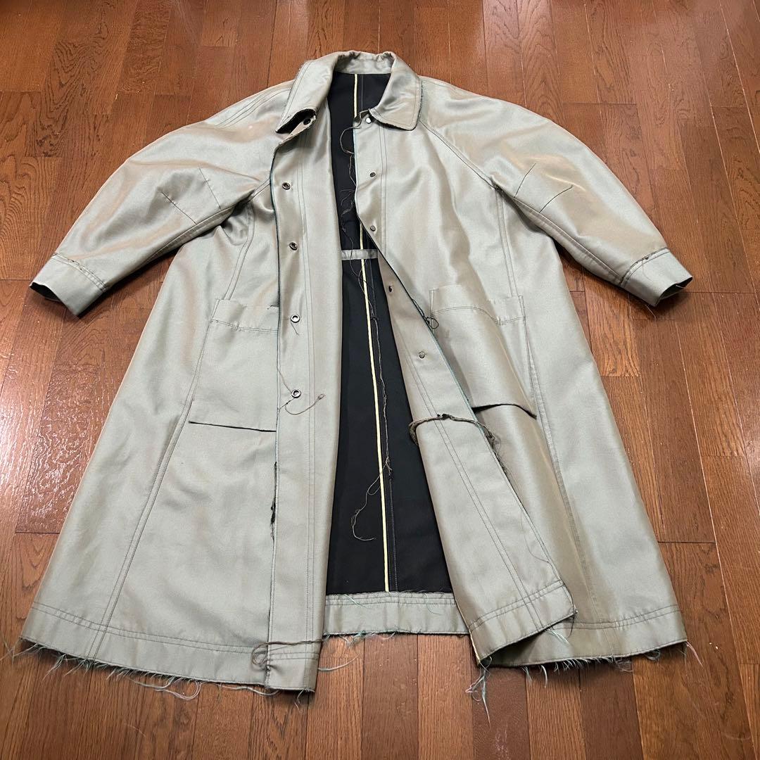 美品 メゾンスペシャル シャンブレーコクーンスリーブカラーコート フリーサイズ
