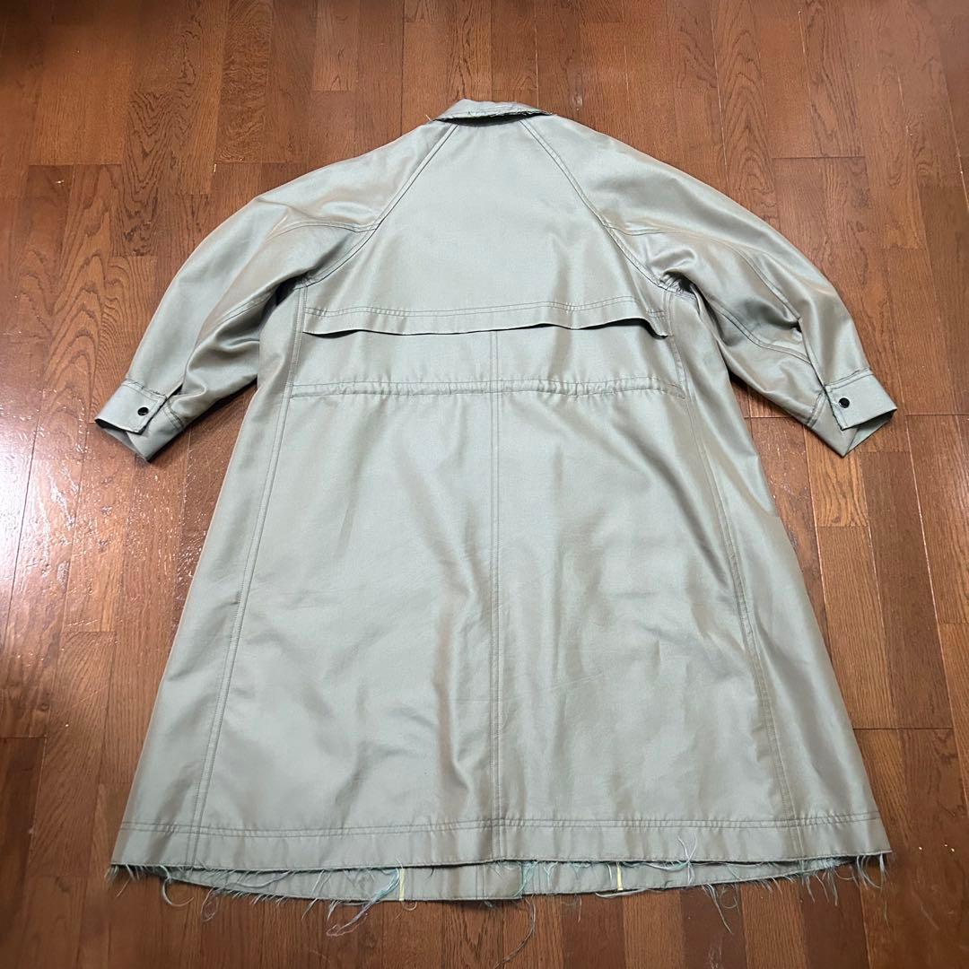 美品 メゾンスペシャル シャンブレーコクーンスリーブカラーコート フリーサイズ