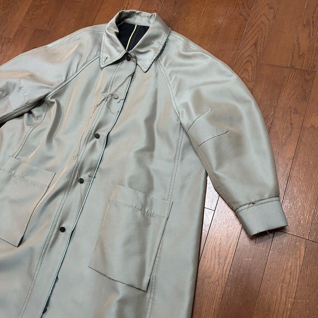美品 メゾンスペシャル シャンブレーコクーンスリーブカラーコート フリーサイズ