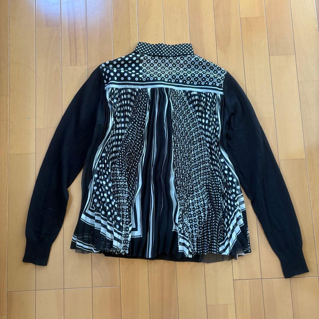 未使用 sacai サカイ カーディガン プリーツ 変形 ドット
