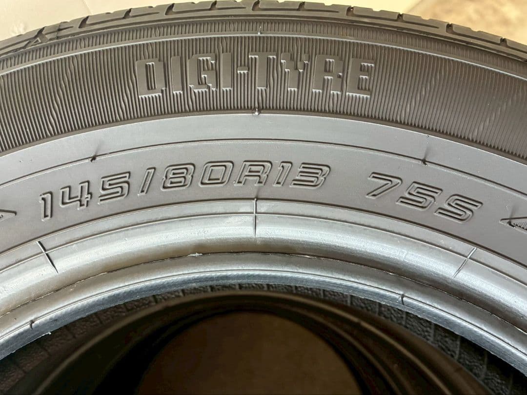 送料込み‼️ 145/80R13 ダンロップ 2024年製 バリ山 4本