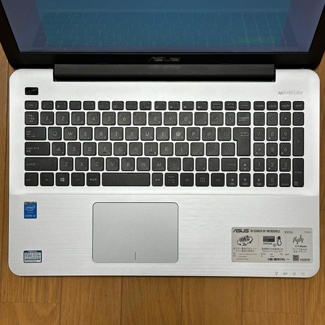 ASUS X555L Core i5-5200U メモリ4GB HDD500GB