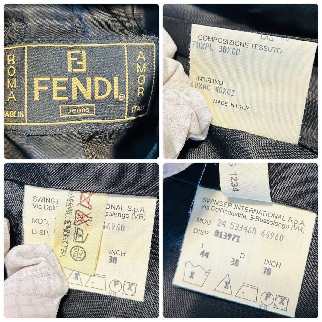 FENDI フェンディ トレンチコート 2way 取り外し可能 ファー ズッカ柄