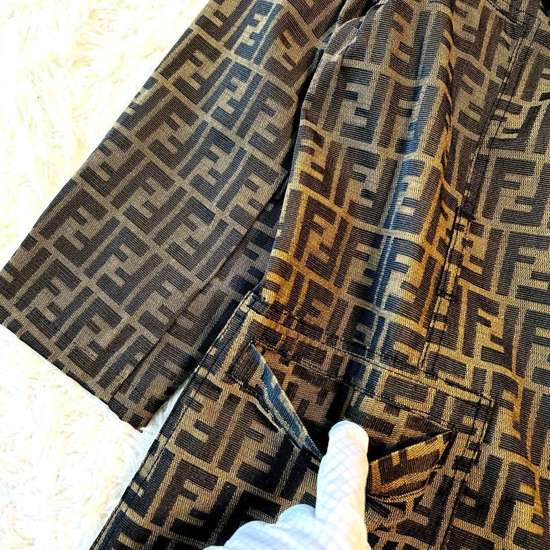 FENDI フェンディ トレンチコート 2way 取り外し可能 ファー ズッカ柄