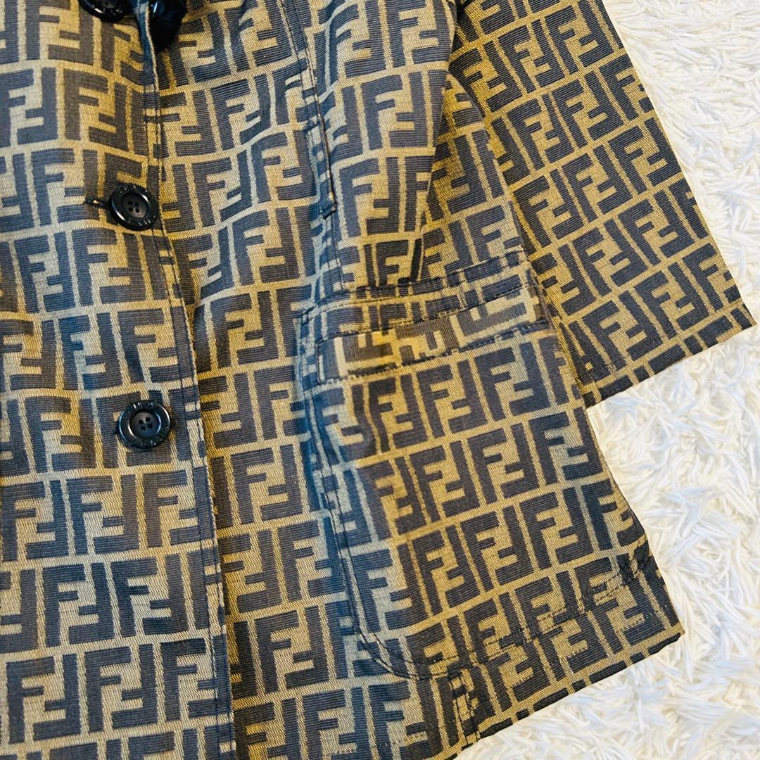 FENDI フェンディ トレンチコート 2way 取り外し可能 ファー ズッカ柄