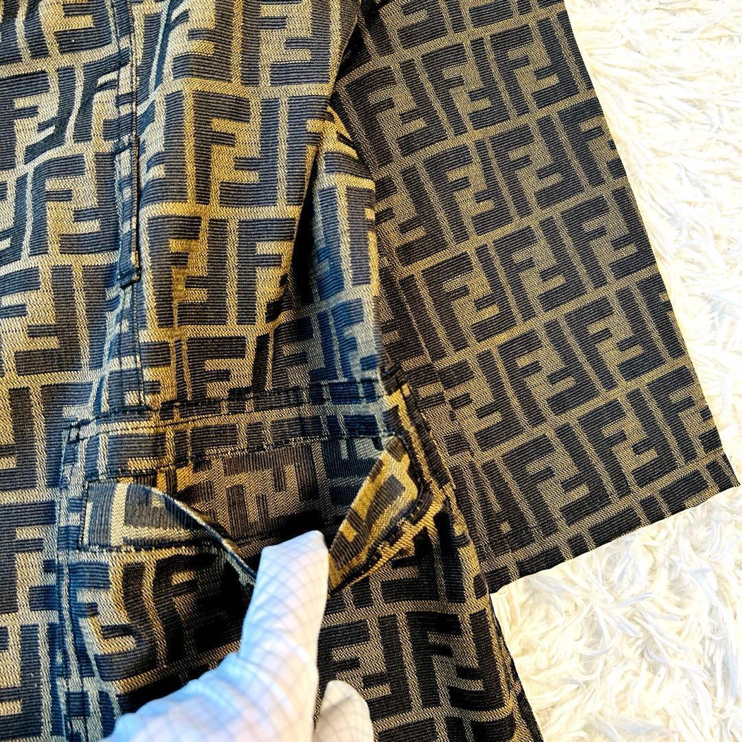 FENDI フェンディ トレンチコート 2way 取り外し可能 ファー ズッカ柄