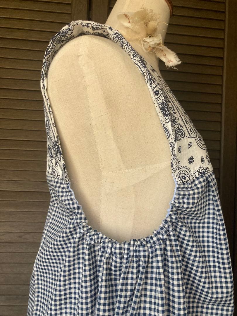 いーちゃん　エプロン　ハンドメイド　割烹着　保育士　介護士　看護師