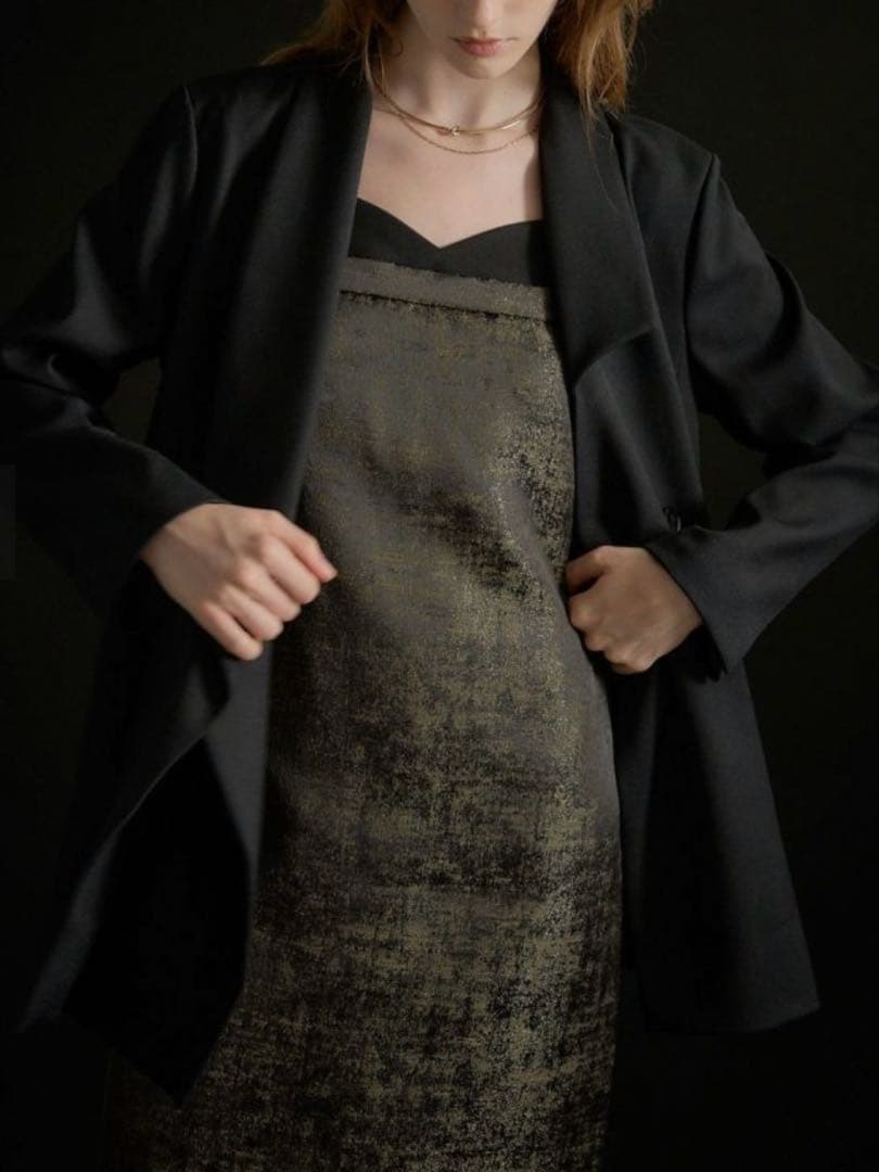 ジャケット・アウター Irregular collar design jacket