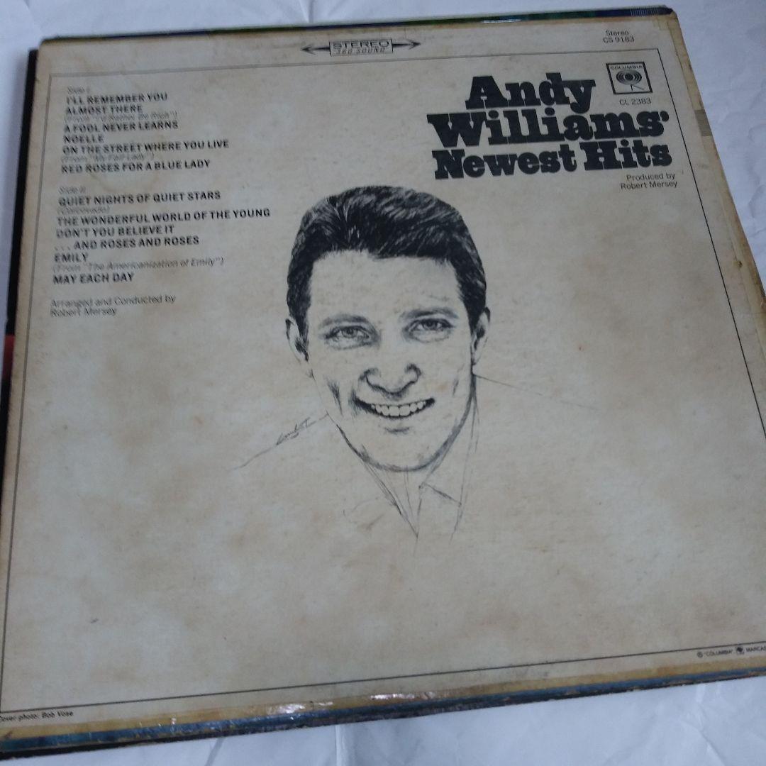 andy.williams.レトロな中古LPレコード７枚海外版とにかく良曲が一杯