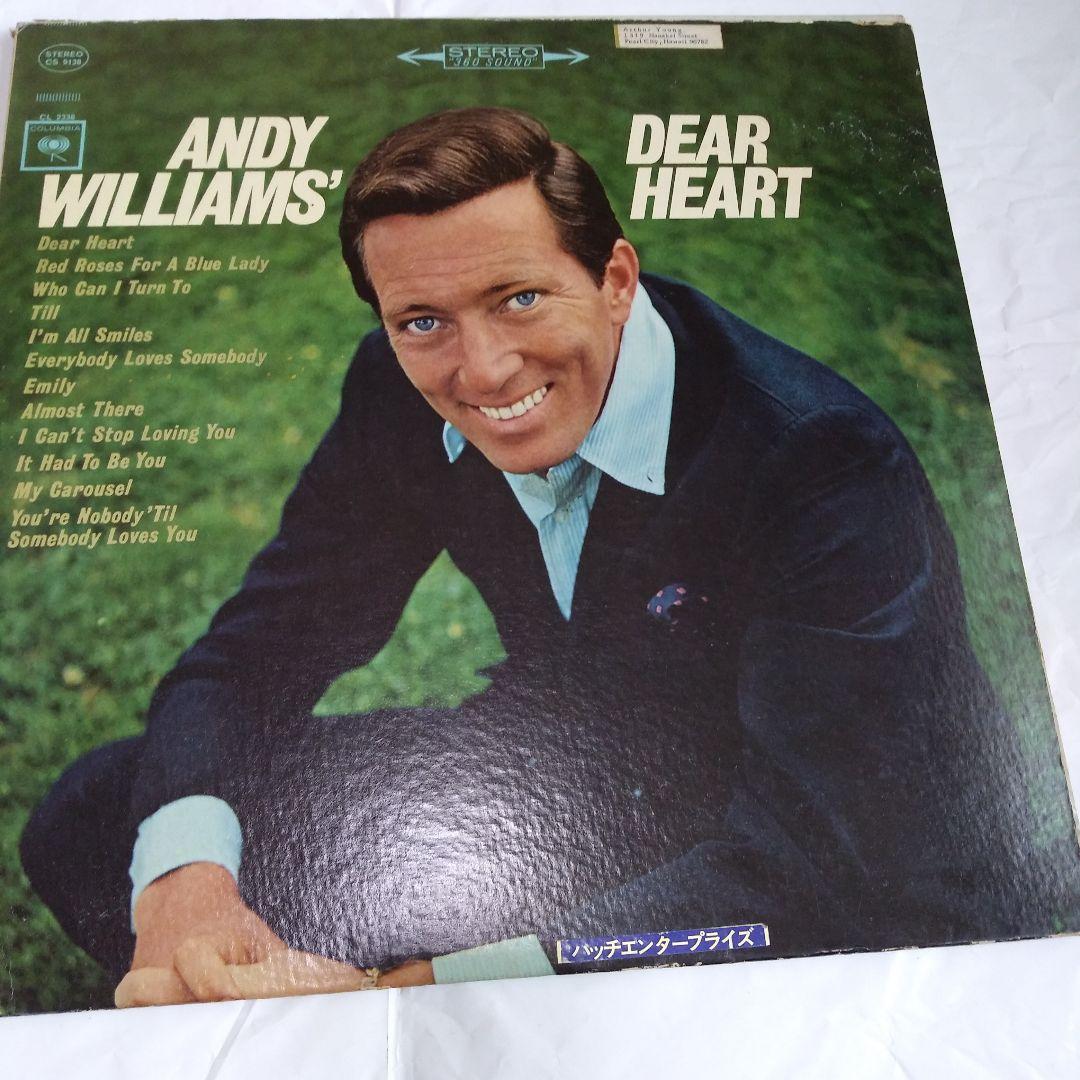 andy.williams.レトロな中古LPレコード７枚海外版とにかく良曲が一杯