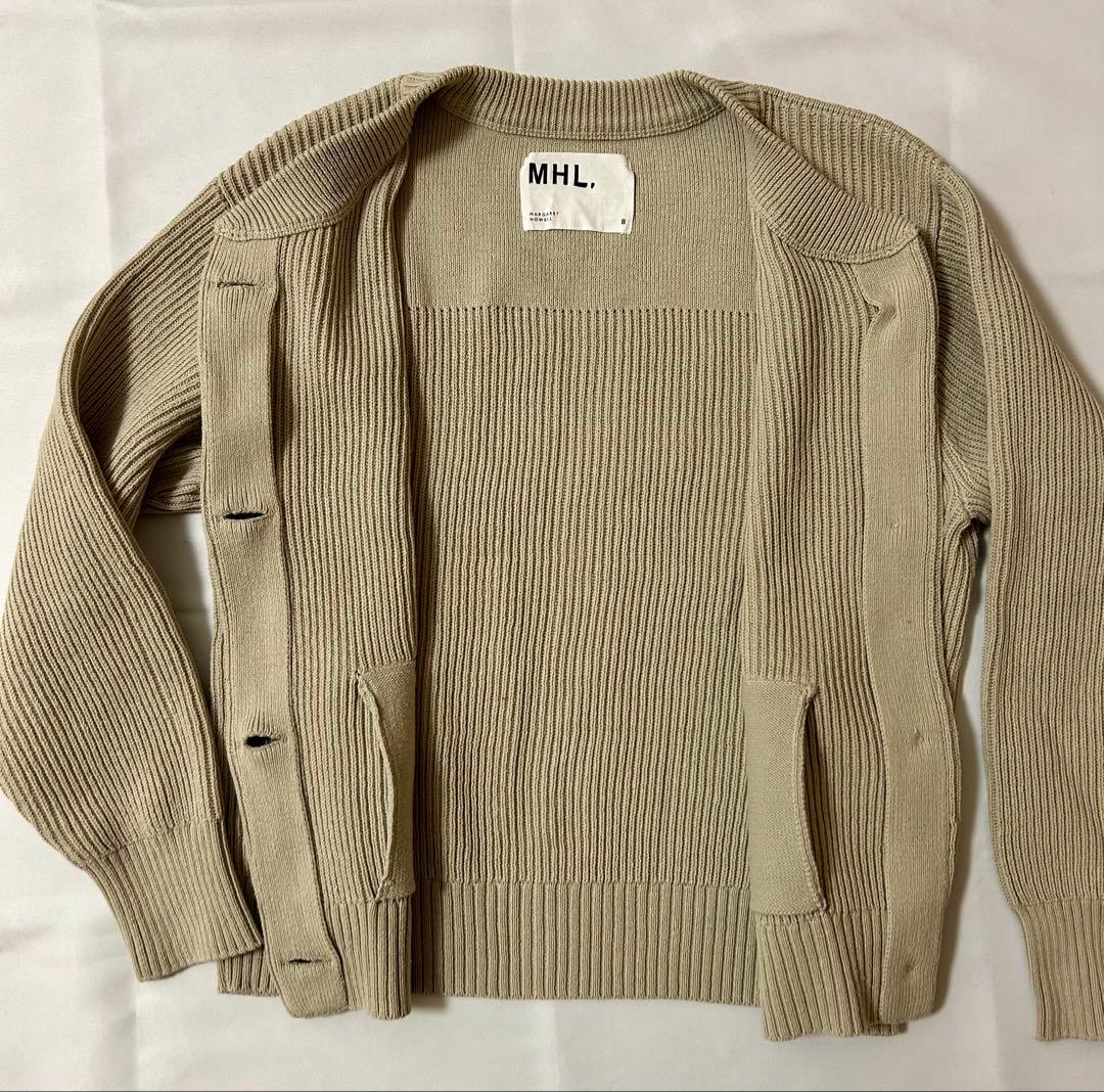 美品 MHL. マーガレットハウエル コットン ニット カーディガン Mサイズ