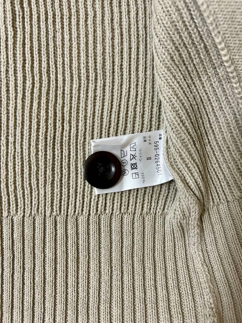 美品 MHL. マーガレットハウエル コットン ニット カーディガン Mサイズ