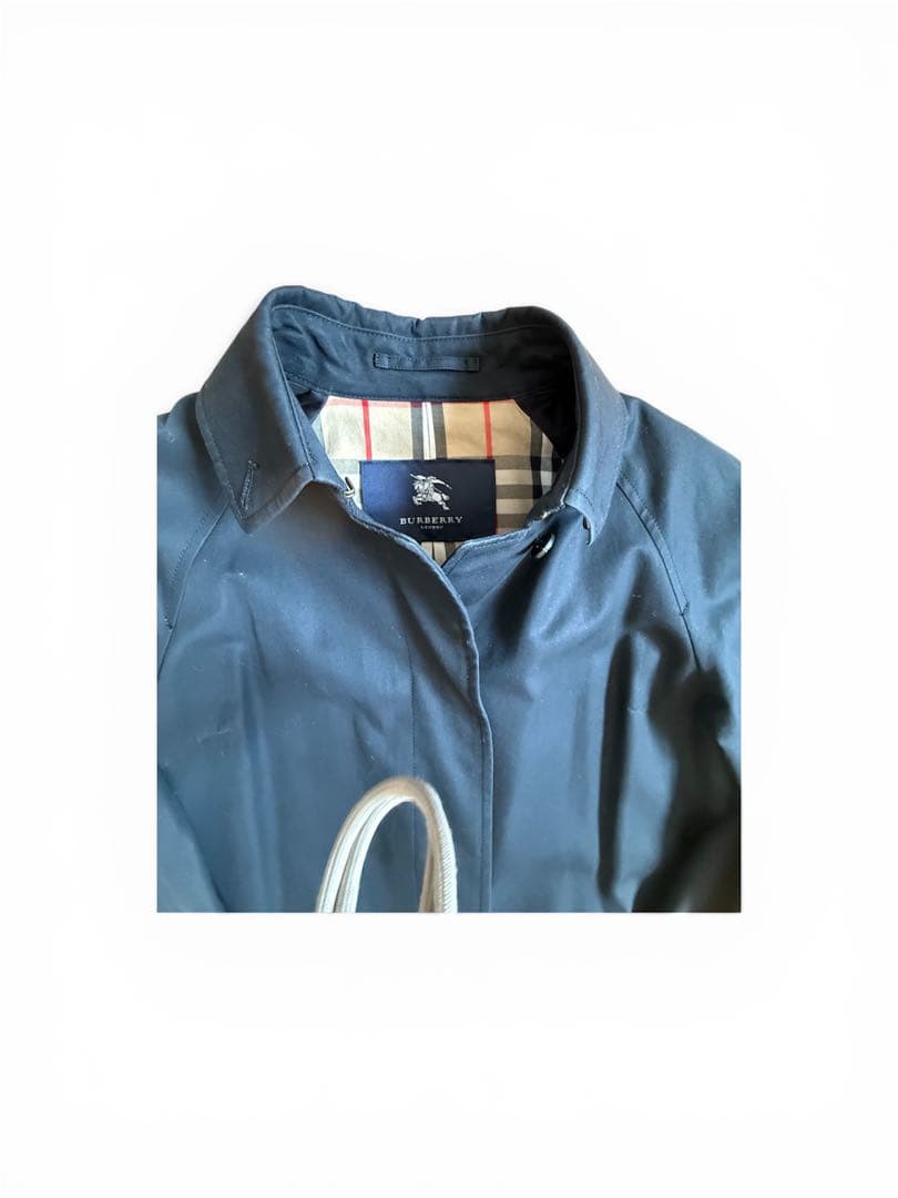Burberrysバーバリー　コットンコートトレンチブラック美品9AR