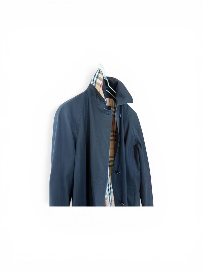 Burberrysバーバリー　コットンコートトレンチブラック美品9AR