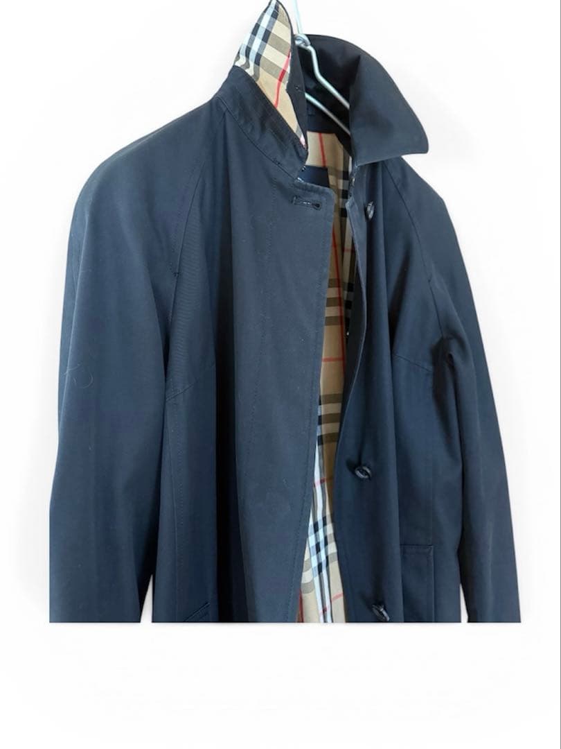 Burberrysバーバリー　コットンコートトレンチブラック美品9AR