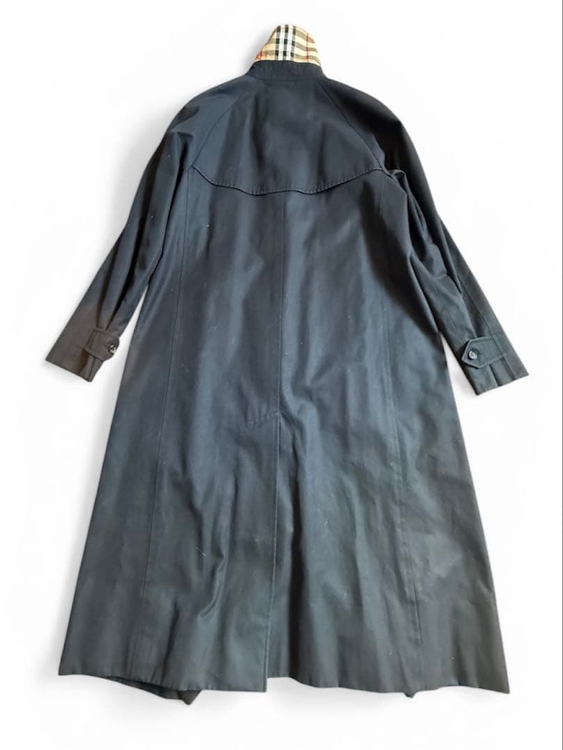 Burberrysバーバリー　コットンコートトレンチブラック美品9AR