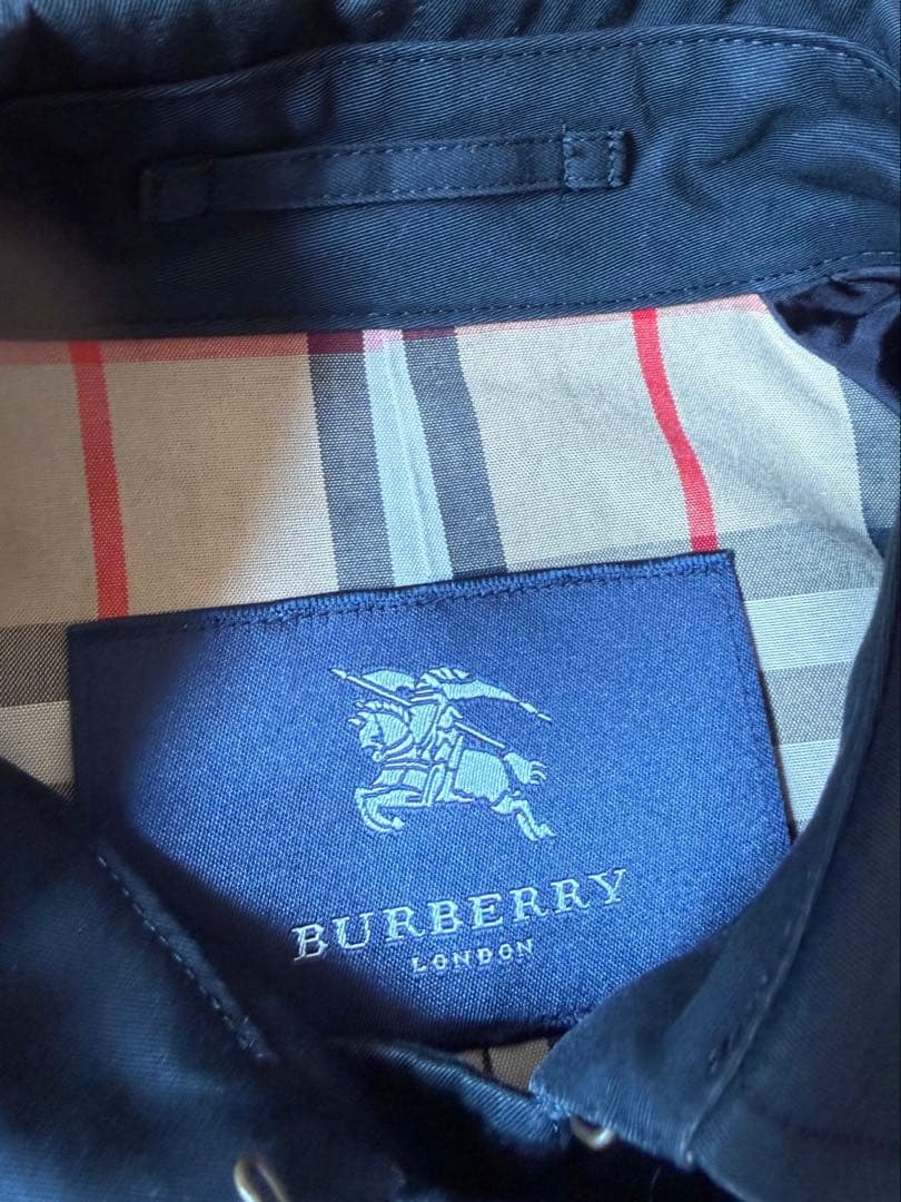 Burberrysバーバリー　コットンコートトレンチブラック美品9AR