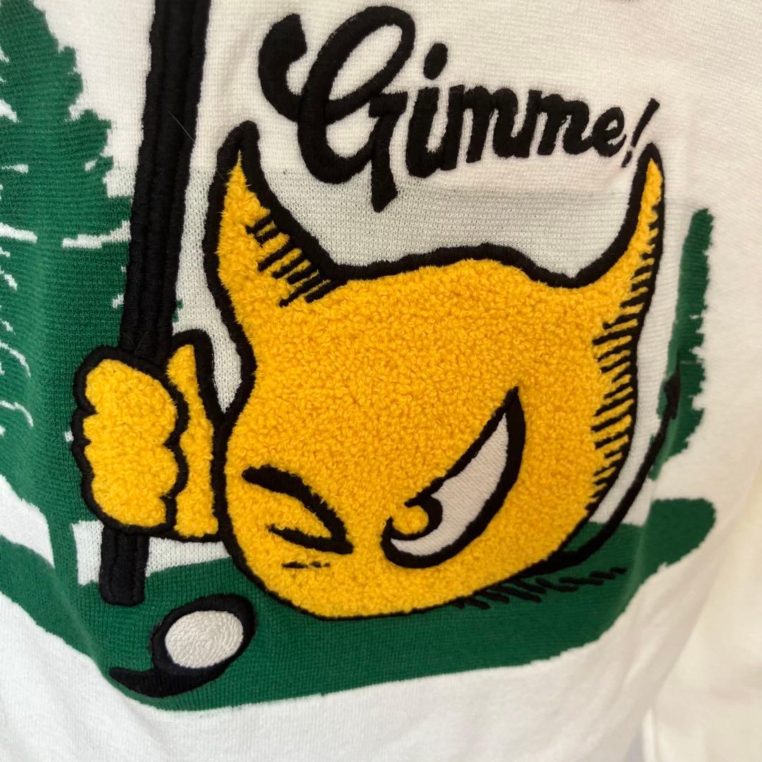 ⛳WAAC☼ゴルフセーター☼ホワイト☼Gimme刺繍☼サイズ2☼美品