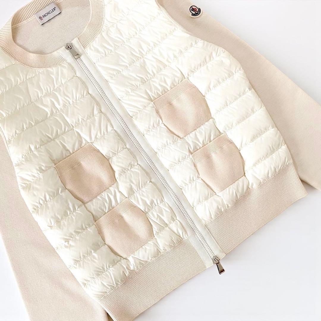 【美品】MONCLER モンクレール ニット ダウン 切り替え カーディガン L