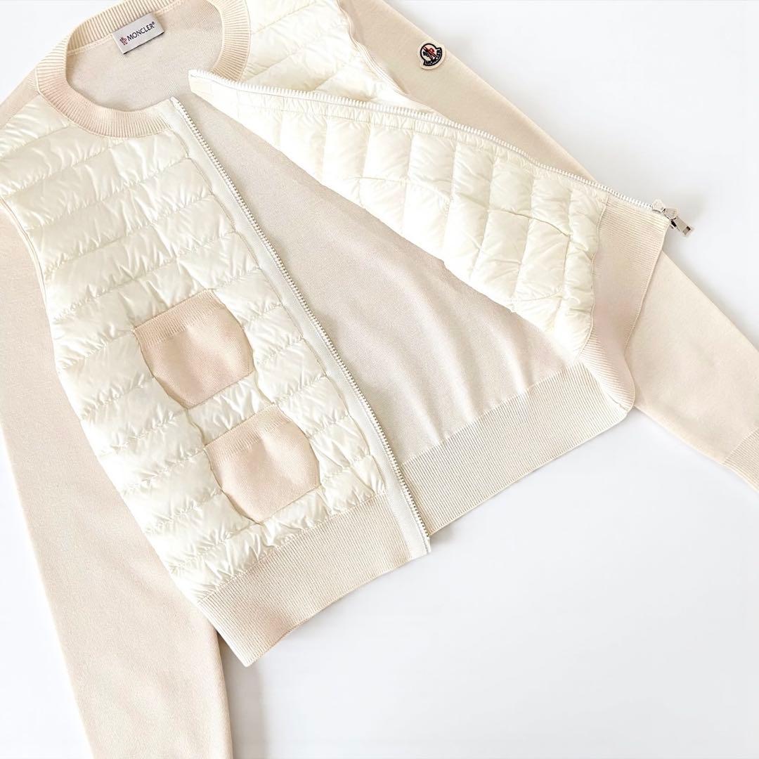 【美品】MONCLER モンクレール ニット ダウン 切り替え カーディガン L