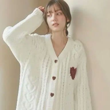 新品　gelato pique ハートニットカーディガン