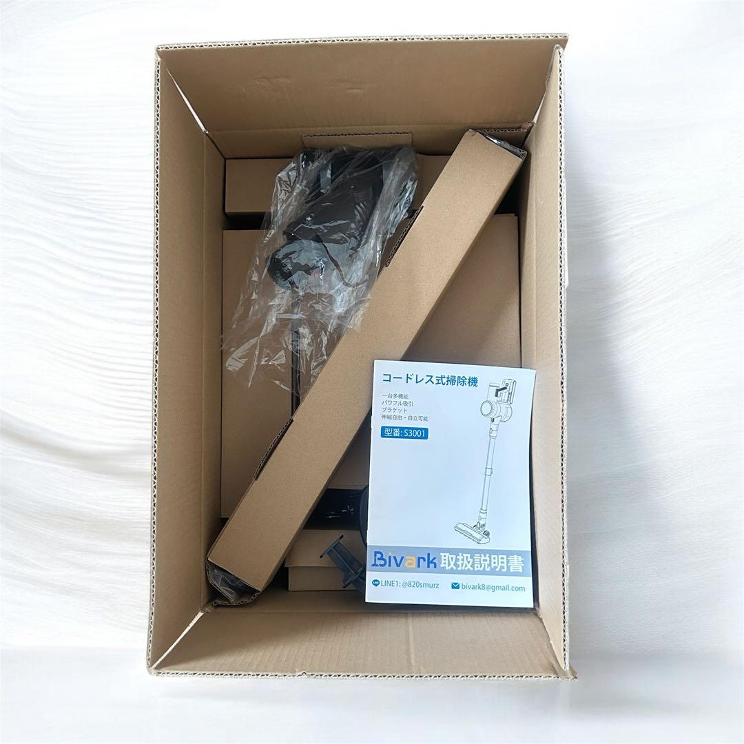 掃除機 コードレス 新品 120KPa強力吸引 65分稼働 軽量 自立式 LED