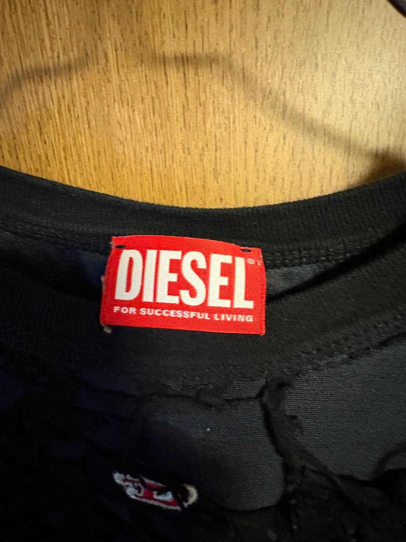 翔*太様 【DIESEL 24SS】デストロイ加工 レイヤード Dロゴ Tシャツ