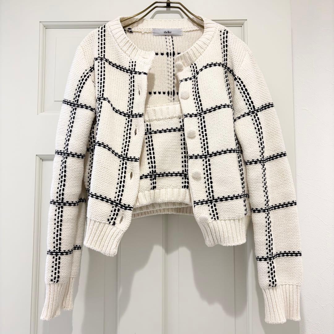 シェリエ　sheller handmade check ensemble