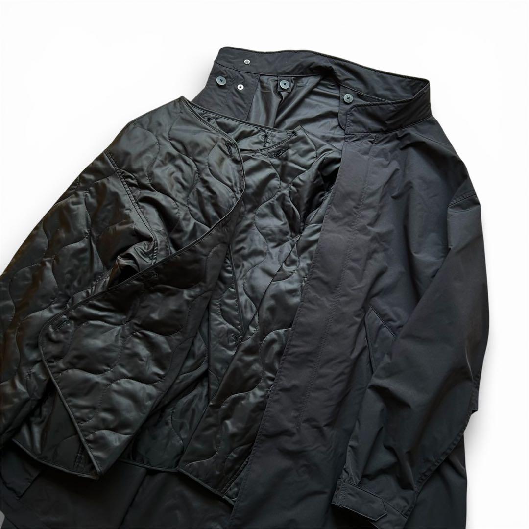 極美品　25年　ユニクロ　ウィンドプルーフ2WAYコート 防風　撥水　黒　Ｌ