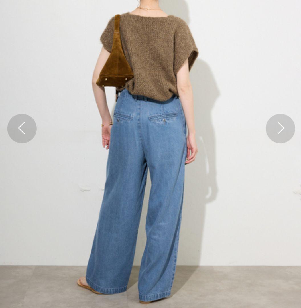25SS SLOBEIENA♡LE DENIMタックトラウザー