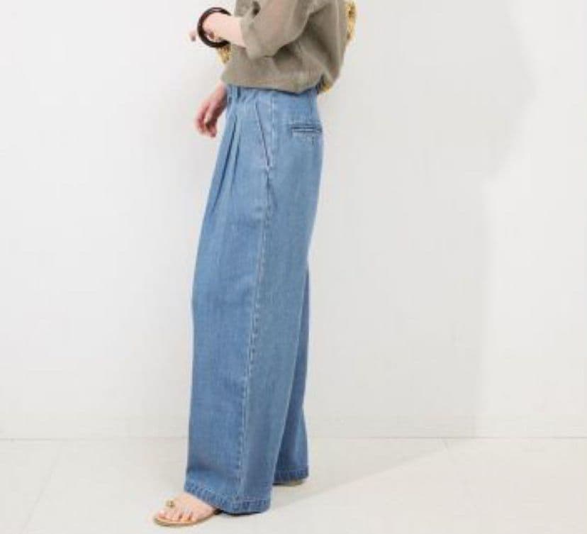 25SS SLOBEIENA♡LE DENIMタックトラウザー