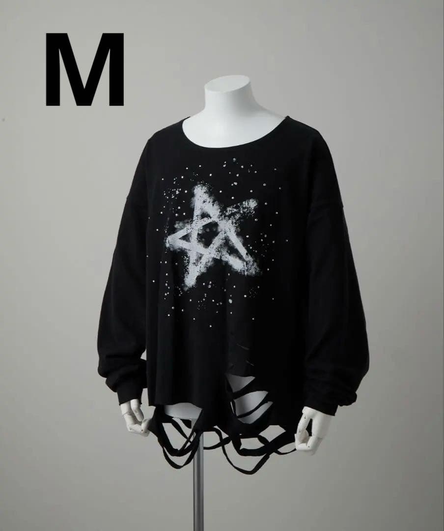 【完売品】GRANCY ラインストーンデザイン グラフィック ダメージ ロンT