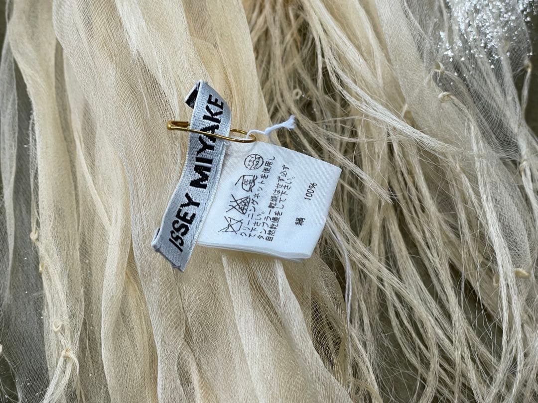 小物 issey miyake sheer silk scarf
