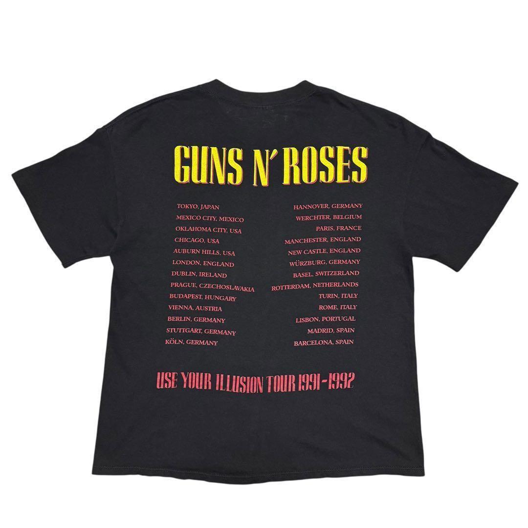 希少 XL 90's Guns N' Roses Tour 1991 Tシャツ