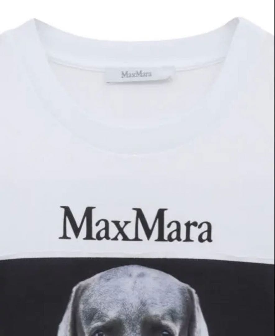 【新品未使用‼️】MaxMara 犬プリントコットンTシャツ　S
