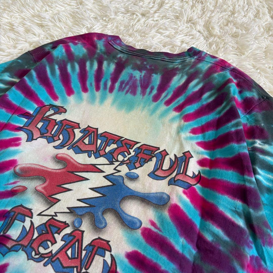 フルーツオブザルーム Tシャツ タイダイ ブルー コットン素材 90S B015