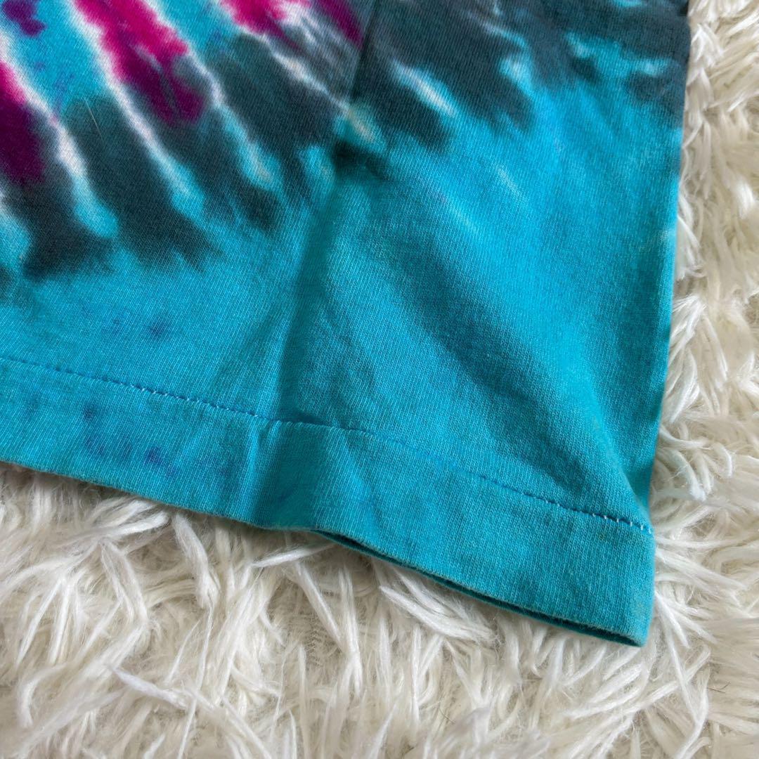 フルーツオブザルーム Tシャツ タイダイ ブルー コットン素材 90S B015