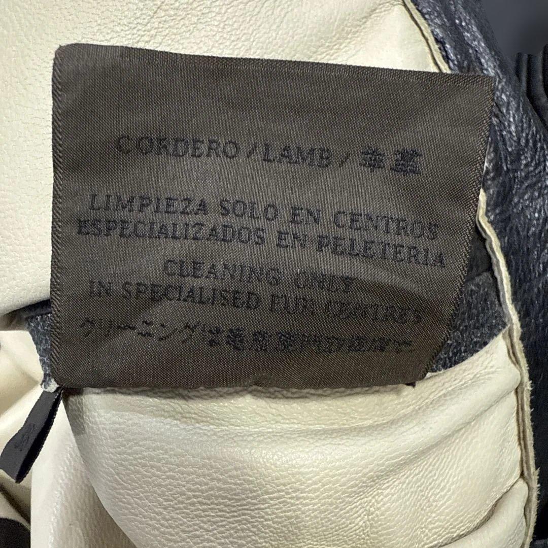 R00806 LOEWE ロエベ　ブラック ノースリーブワンピース レザー