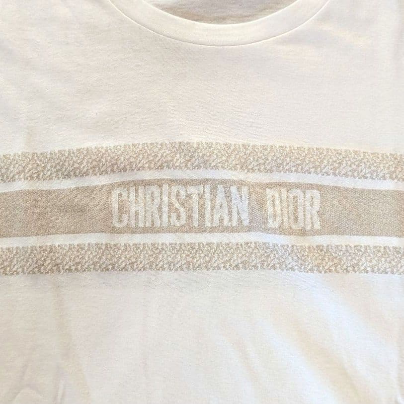 DIOR　Lサイズ 半袖Tシャツ ストライプデザイン
