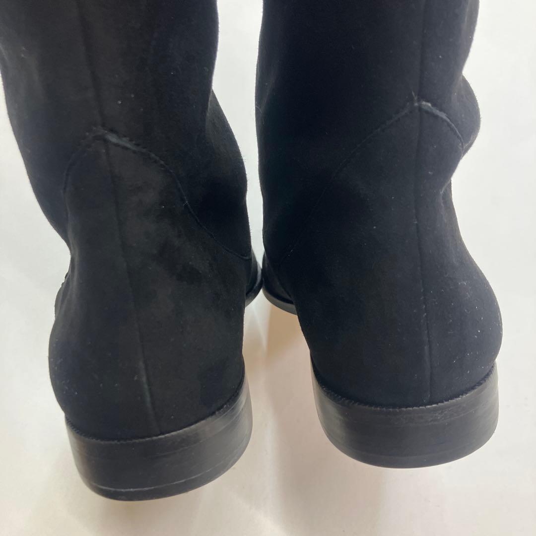 【新品未使用】インゲボルグ 黒 本革ヌバック ロングブーツ/定価66000-