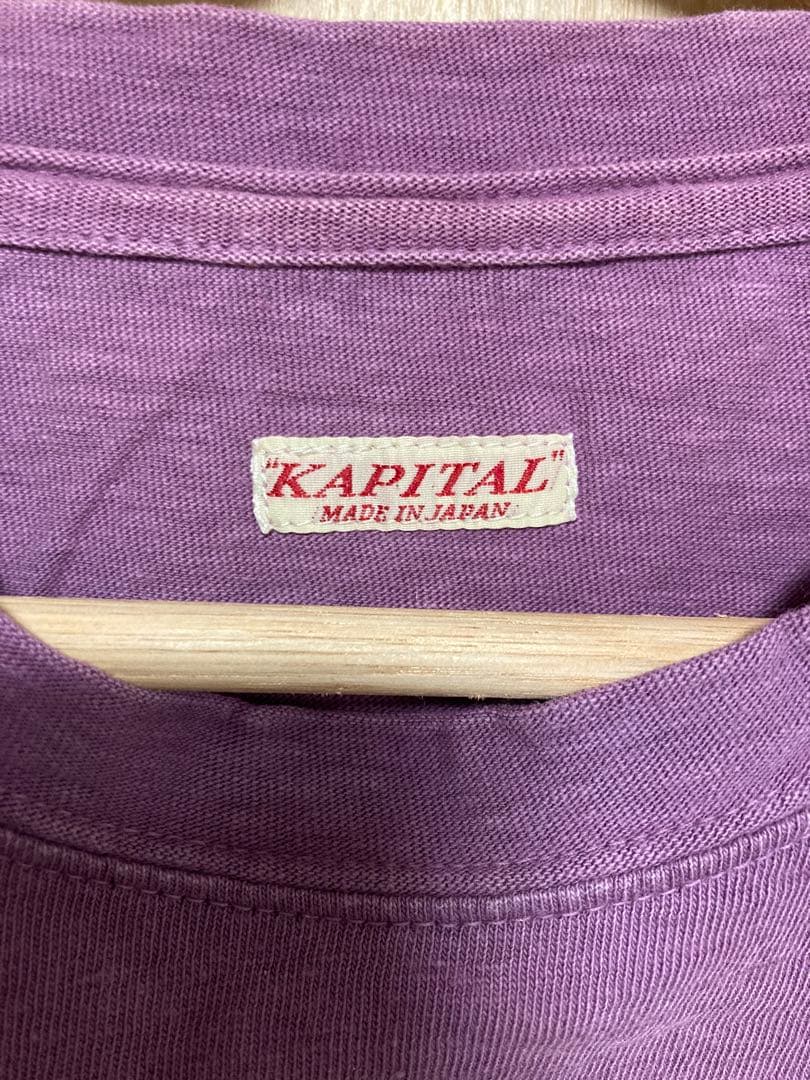 日本製 KAPITAL キャピタル 猫ギター プリントTシャツ