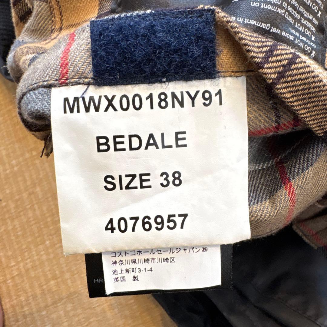 Barbour ビデイル オイルドジャケット ネイビー 38