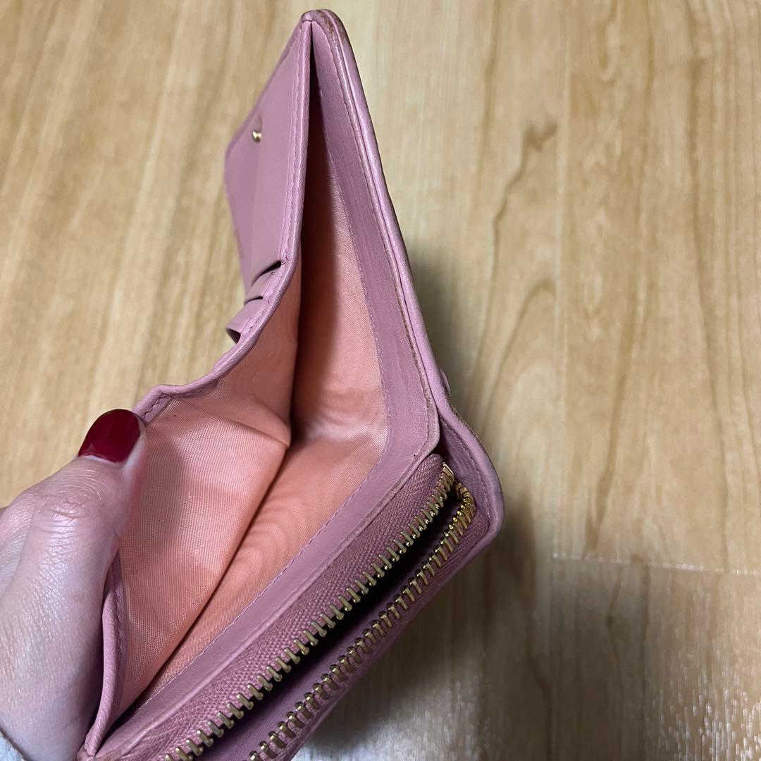miu miu ピンク マテラッセル　二つ折り財布