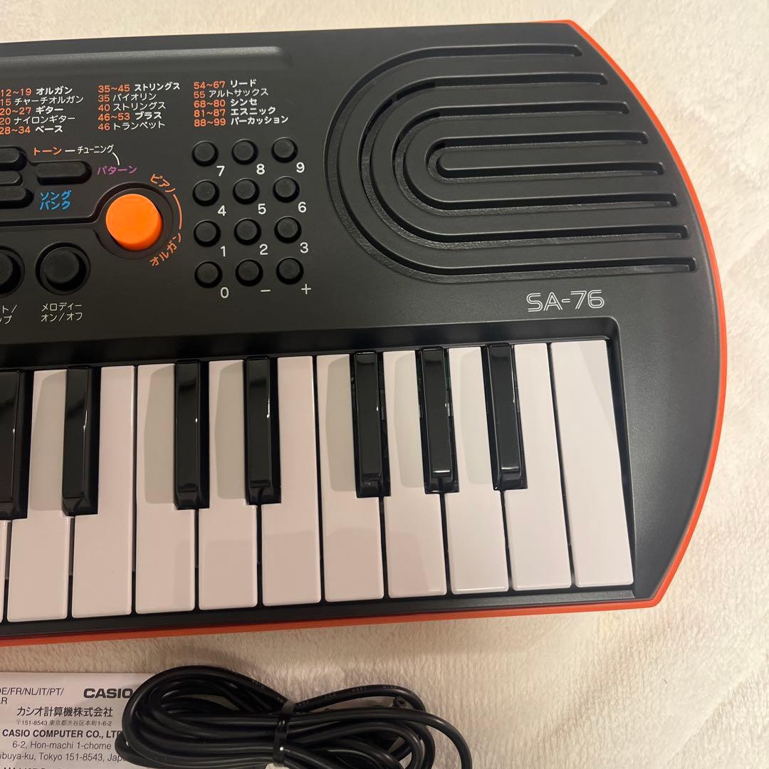 CASIO MINI KEYBOARD SA-76 44鍵 アダプター付①