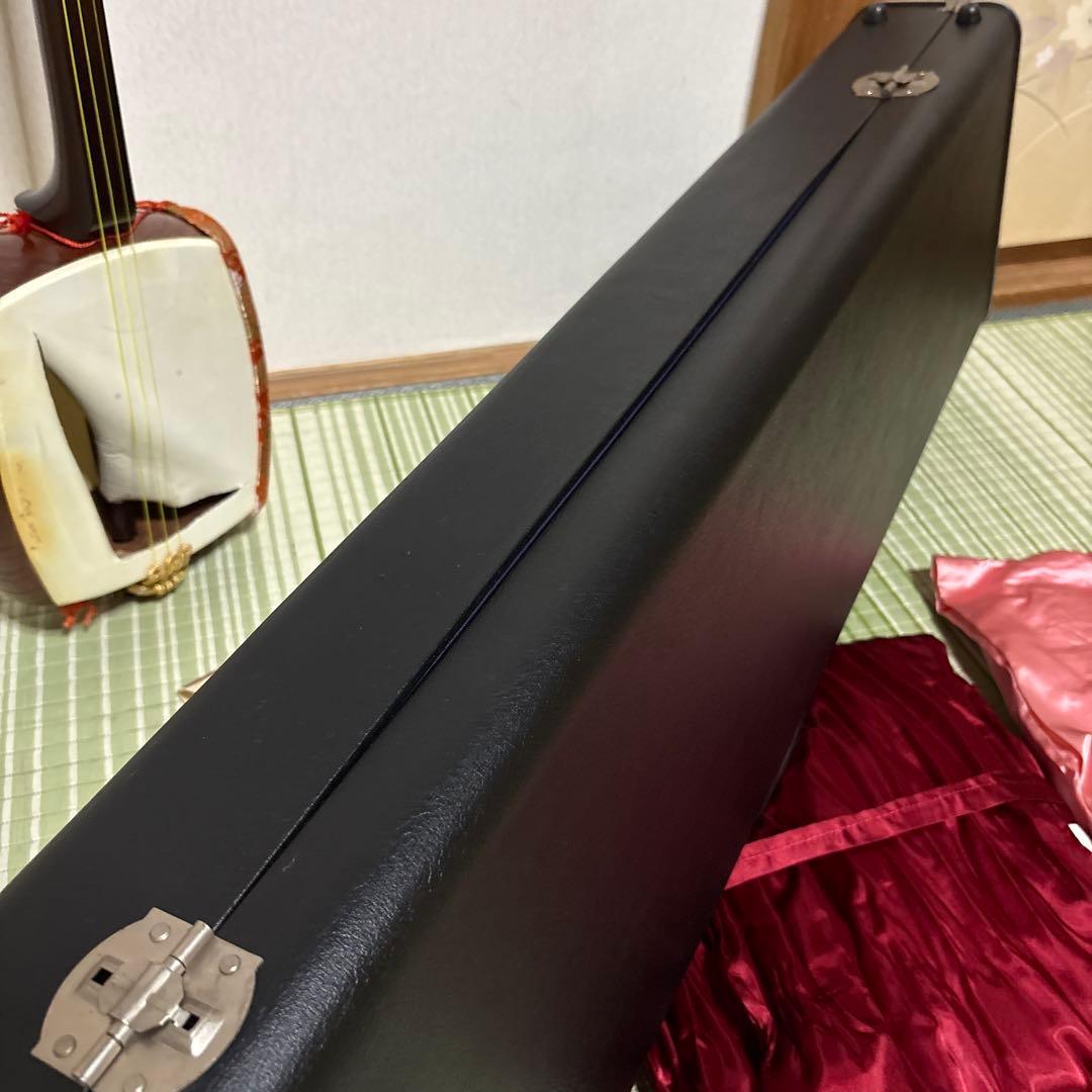 三味線　バチ　三絃駒　ハードケース 　和楽器　弦楽器　皮破れ