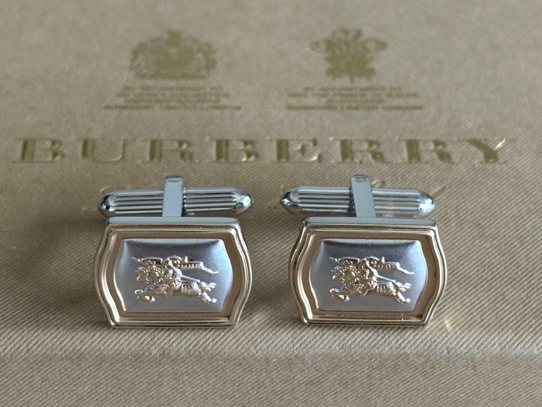 美品Burberrysスターリングシルバー＆K14GF カフリンクス※付属品無し
