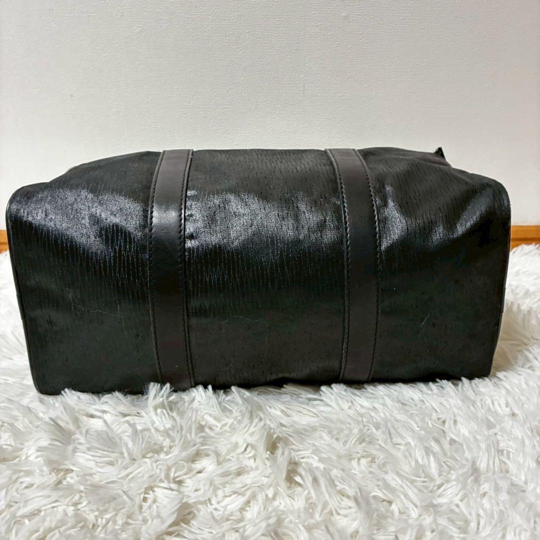 美品　dunhill ボストンバッグ ロゴ　PVC 黒　大容量　サイドポケット