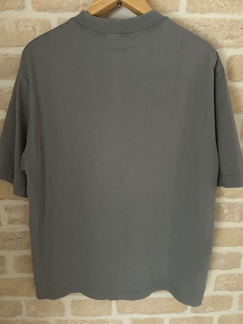 Acne Studios アクネ Tシャツ ロゴ スタンプ スチールグレー S
